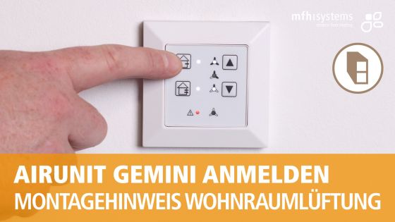 AIRUNIT GEMINI an Regelung anmelden